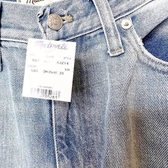 Madewell Womens Blue Gilford Wash 5 Design Pocket Distressed Mom Jeans Size 28 - Picture 4 of 9